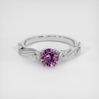 0.58 Ct. Sapphire Ring, 14K White Gold 1
