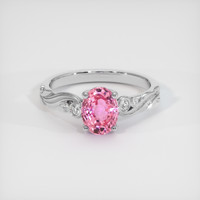 1.74 Ct. Padparadscha Sapphire Ring, 18K White Gold 1