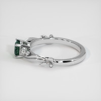 0.93 Ct. Green Sapphire Ring, 18K White Gold 4