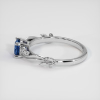 0.76 Ct. Sapphire Ring, 18K White Gold 4