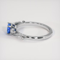 1.04 Ct. Blue Sapphire Ring, 18K White Gold 4
