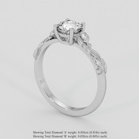 1.27 Ct. White Sapphire Ring, 18K White Gold 2