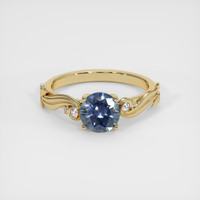 1.51 Ct. Blue Sapphire Ring, 10K Yellow Gold 1
