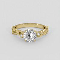 1.38 Ct. White Sapphire Ring, 10K Yellow Gold 1
