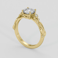 1.38 Ct. White Sapphire Ring, 10K Yellow Gold 2