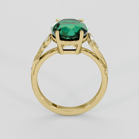 3.84 Ct. Bluish Green Prasiolite Ring, 14K Yellow Gold 3