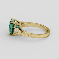 3.84 Ct. Bluish Green Prasiolite Ring, 14K Yellow Gold 4