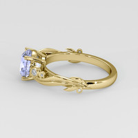 2.13 Ct. Bluish Purple Sapphire Ring, 14K Yellow Gold 4