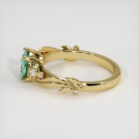 1.11 Ct. Bluish Green Sapphire Ring, 14K Yellow Gold 4