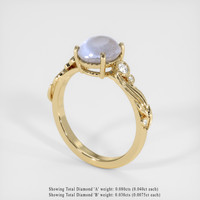 4.04 Ct. Blue Sapphire Ring, 14K Yellow Gold 2
