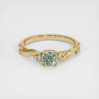 0.76 Ct. Sapphire Ring, 14K Yellow Gold 1