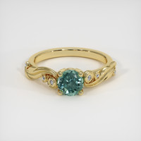 0.75 Ct. Sapphire Ring, 14K Yellow Gold 1