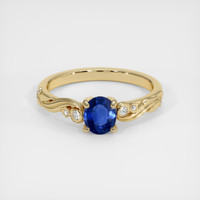 0.69 Ct. Sapphire Ring, 18K Yellow Gold 1