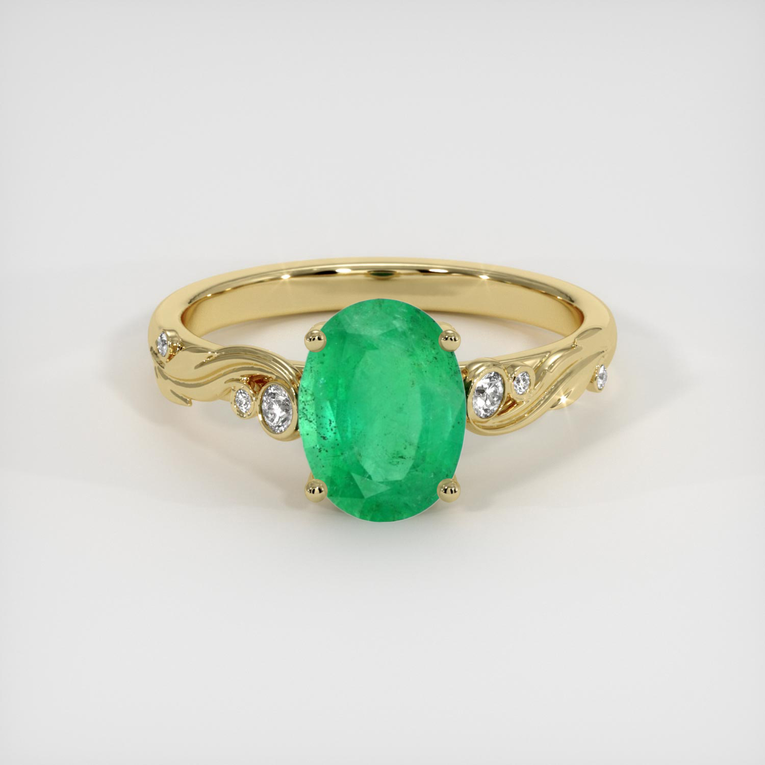 Emerald Ring 2.33 Ct. 18K Yellow Gold | The Natural Emerald Company