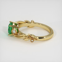 1.15 Ct. Emerald Ring, 18K Yellow Gold 4