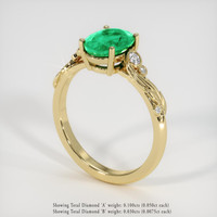 2.54 Ct. Emerald Ring, 18K Yellow Gold 2