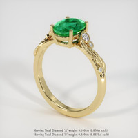 2.65 Ct. Emerald Ring, 18K Yellow Gold 2