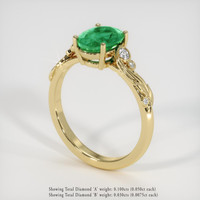 2.80 Ct. Emerald Ring, 18K Yellow Gold 2