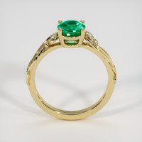 0.92 Ct. Emerald Ring, 18K Yellow Gold 3