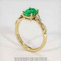 3.26 Ct. Emerald Ring, 18K Yellow Gold 2