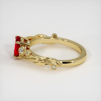 1.03 Ct. Ruby Ring, 18K Yellow Gold 4