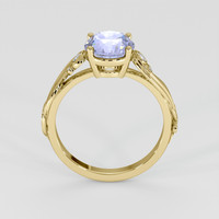 2.13 Ct. Bluish Purple Sapphire Ring, 18K Yellow Gold 3