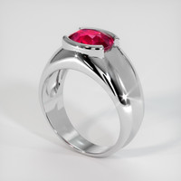 2.03 Ct. Ruby Ring, Platinum 950 2