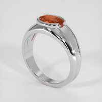 2.05 Ct. Padparadscha Sapphire Ring, Platinum 950 2