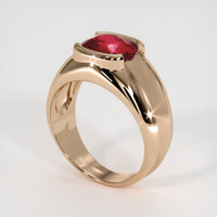 2.02 Ct. Ruby Ring, 18K Rose Gold 2