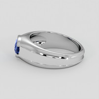 1.55 Ct. Blue Sapphire Ring, 14K White Gold 4