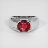 2.02 Ct. Ruby Ring, 18K White Gold 1