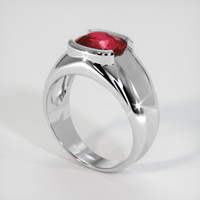 2.02 Ct. Ruby Ring, 18K White Gold 2