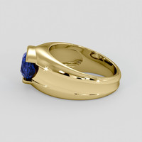3.10 Ct. Blue Sapphire Ring, 10K Yellow Gold 4