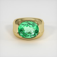 8.46 Ct. Emerald Ring, 18K Yellow Gold 1
