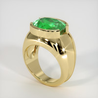8.46 Ct. Emerald Ring, 18K Yellow Gold 2