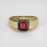 4.09 Ct. Red Garnet Ring, 18K Yellow Gold 1