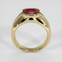 4.09 Ct. Red Garnet Ring, 18K Yellow Gold 3