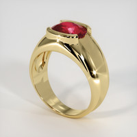 2.02 Ct. Ruby Ring, 18K Yellow Gold 2