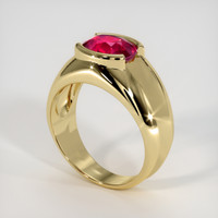 2.03 Ct. Ruby Ring, 18K Yellow Gold 2