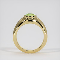 5.17 Ct. Yellowish Green Sapphire Ring, 18K Yellow Gold 3