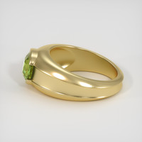 5.17 Ct. Yellowish Green Sapphire Ring, 18K Yellow Gold 4