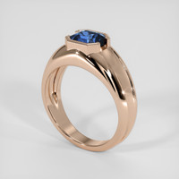 2.83 Ct. Blue Sapphire Ring, 14K Rose Gold 2