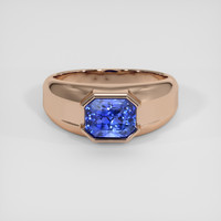 2.51 Ct. Blue Sapphire Ring, 18K Rose Gold 1