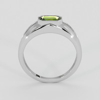 0.68 Ct. Yellowish Green Sapphire Ring, Silver 3