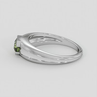 0.68 Ct. Yellowish Green Sapphire Ring, Silver 4