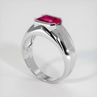 1.62 Ct. Pinkish Red Ruby Ring, 10K White Gold 2