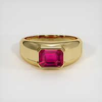 1.62 Ct. Pinkish Red Ruby Ring, 10K Yellow Gold 1