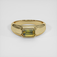 1.27 Ct. Greenish Yellow Sapphire Ring, 14K Yellow Gold 1