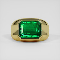 4.95 Ct. Emerald Ring, 18K Yellow Gold 1