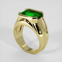 4.95 Ct. Emerald Ring, 18K Yellow Gold 2